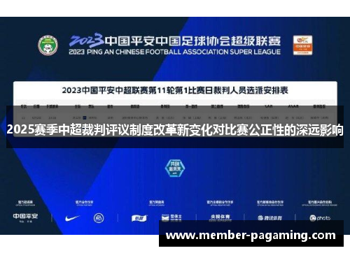 2025赛季中超裁判评议制度改革新变化对比赛公正性的深远影响 2025赛季中超裁判评议制度改革新变化对比赛公正性的深远影响